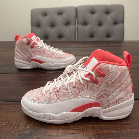 Air Jordan 12 Retro GS Arctic Pink Punch Shoes - Picture 1 of 9